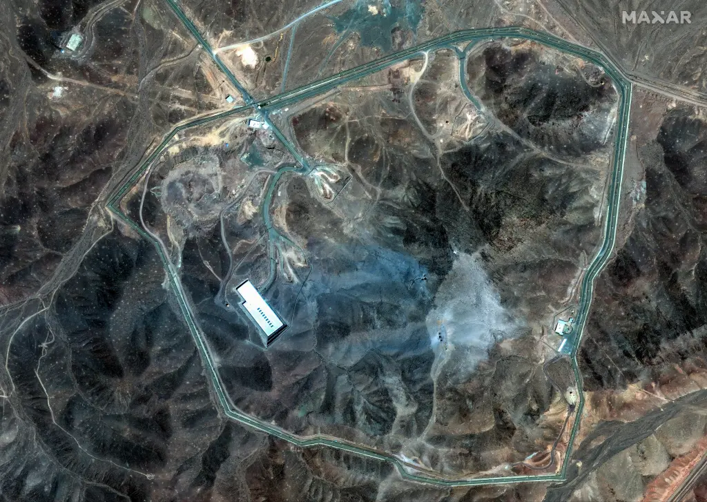 The US struck Iran’s key nuclear sites devastating the regime’s capabilities. Satellite image ©2025 Maxar Technologies/AFP via Getty Images
