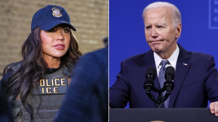 DHS Secretary Kristi Noem is rolling back former President Biden's TPS for Venezuelan migrants.  (Getty)