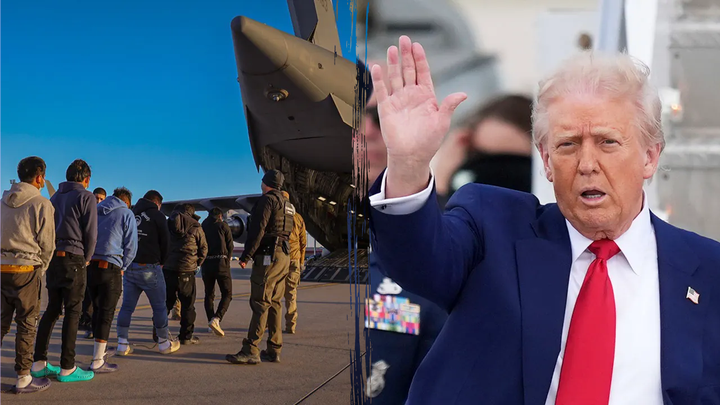 A high-ranking Homeland Security official said the administration is set to "shatter" the record for illegal aliens deported in President Trump's first year. (White House; Rebecca Blackwell/AP Photo)