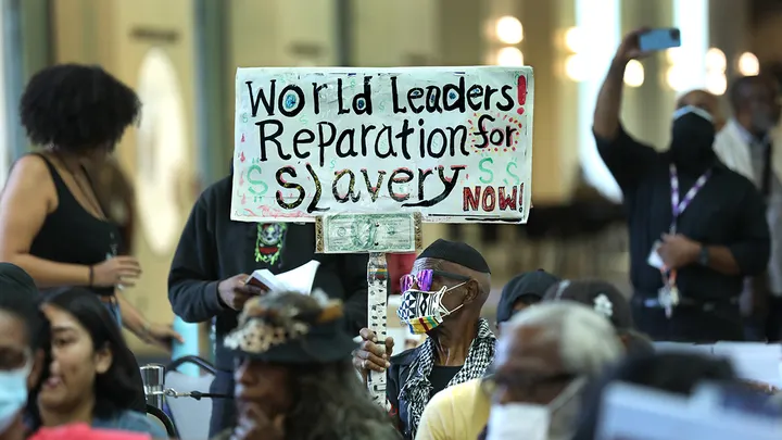 There has been a battle for years over whether those directly descended from slaves or entire Black communities should receive government benefits to make amends for slavery and other past policies. (Carolyn Cole/Los Angeles Times via Getty Images)