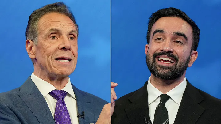 New York City mayoral candidate Andrew Cuomo slammed his democratic socialist opponent Zohran Mamdani during Wednesday's debate for a variety of alleged scandals he has been involved in. (Angelina Katsanis/Getty; Angelina Katsanis/Getty)