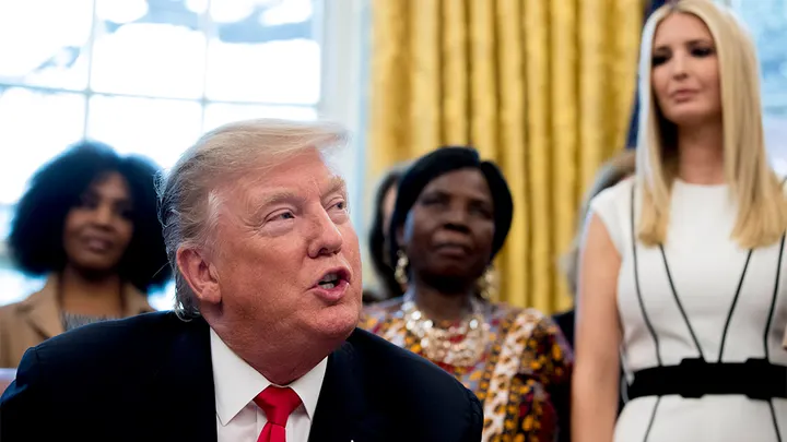 President Donald Trump speaks in the Oval Office. (Andrew Harnik/AP Photo)