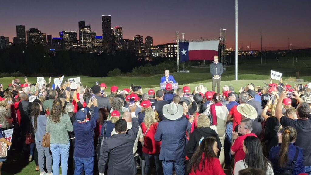 Governor Greg Abbott kicks off his 2026 gubernatorial re-election campaign in Houston. (Bob Price/Breitbart Texas)