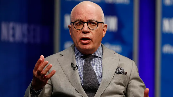 Michael Wolff speaks at the former Newseum in Washington, D.C., April 12, 2017, as he moderates a conversation with Kellyanne Conway, counselor to President Donald Trump, during "The President and the Press: The First Amendment in the First 100 Days" forum. (The Associated Press )