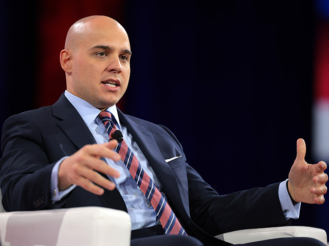 James Blair, White House Deputy Chief of Staff for Legislative, Political and Public Affairs, speaks at the Conservative Political Action Conference (CPAC) at the Gaylord National Resort Hotel and Convention Center on February 21, 2025, in Oxon Hill, Maryland. (Kayla Bartkowski/Getty Images)