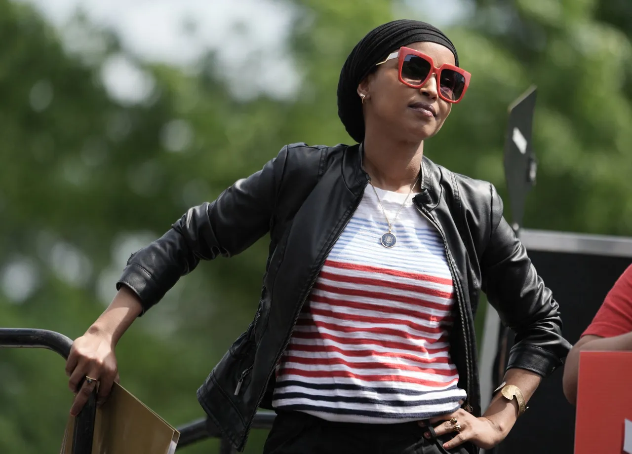 US Representative Ilhan Omar (D-MN) waits to speak to protesters near the White House during a Free Kilmar Abrego Garcia Now rally in Washington, DC on May 1, 2025. (Photo by OLIVER CONTRERAS/AFP via Getty Images)