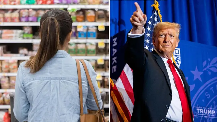 President Donald Trump touted a drop in prices for everyday goods during his address in Pennsylvania Tuesday night. (Brandon Bell/Getty Images, iStock)