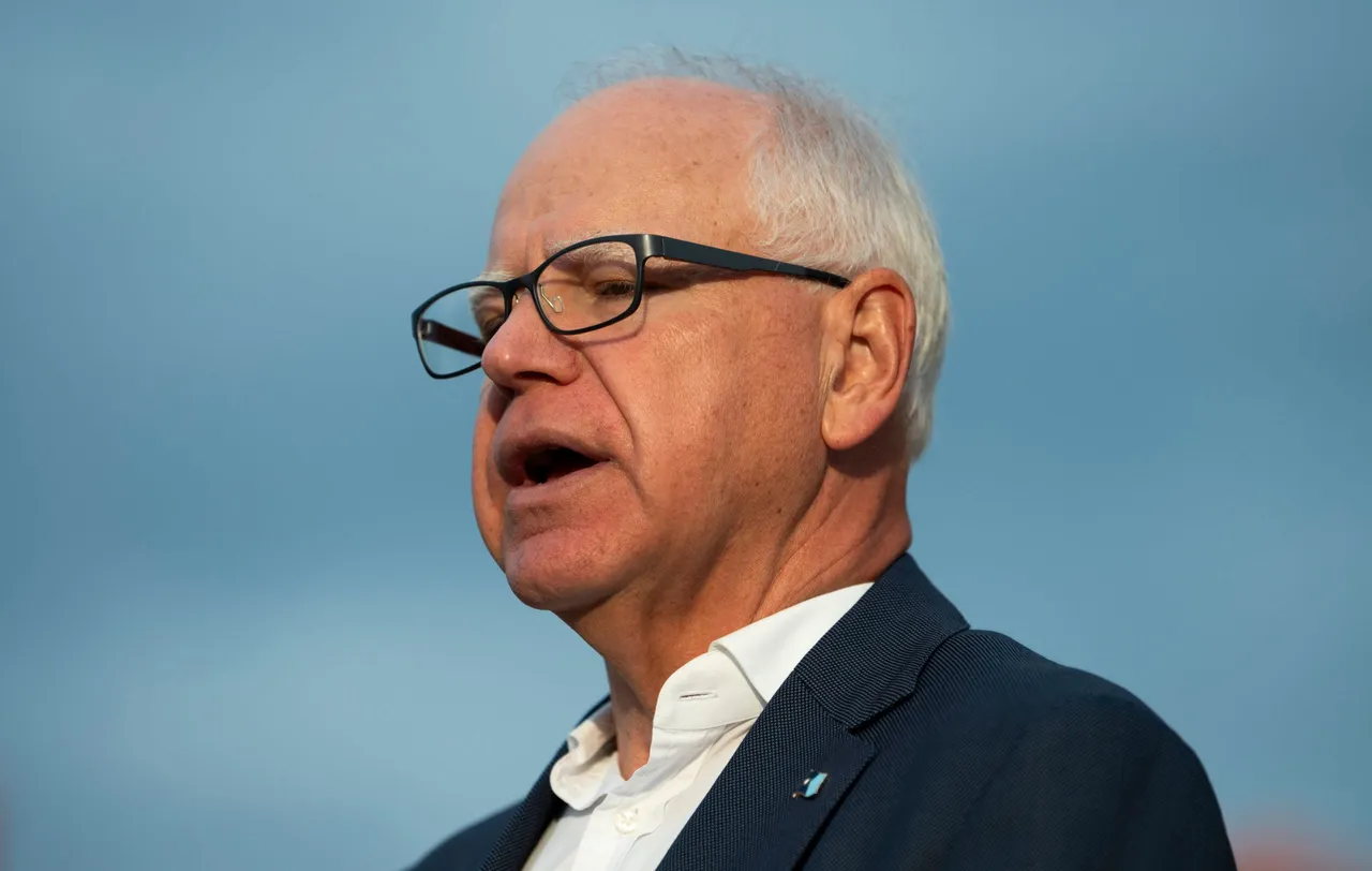 Minnesota Gov. Tim Walz speaks to media gathered on the first day of school at Deerwood Elementary on September 2, 2025 in Eagan, Minnesota. (Photo by Stephen Maturen/Getty Images)