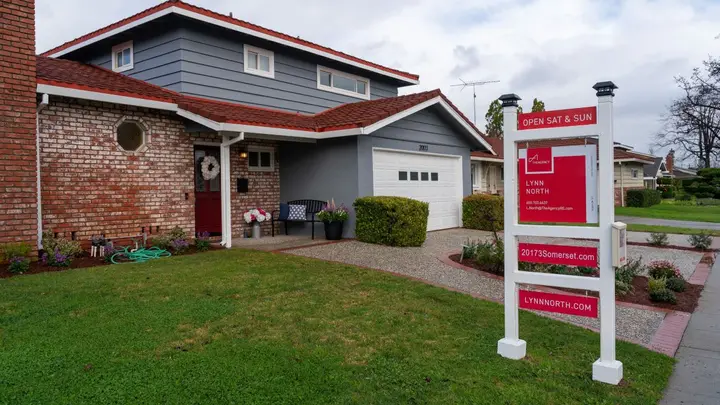 Existing home prices rose 48% from January 2021 to January 2025. (Loren Elliott/Bloomberg via Getty Images)