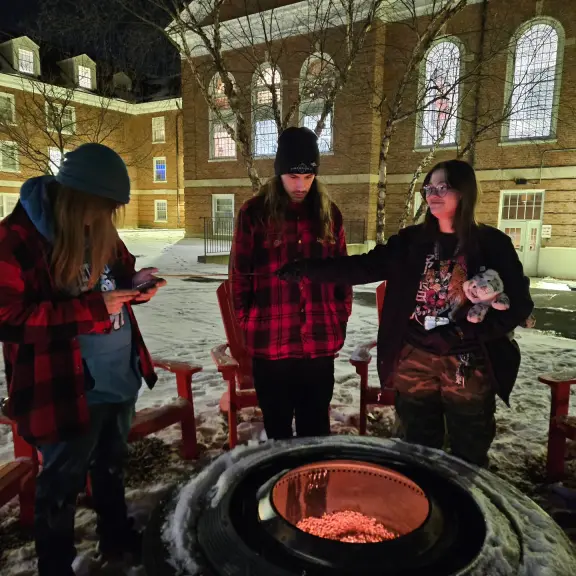 The group also held a campfire event. instagram/plattsfurs