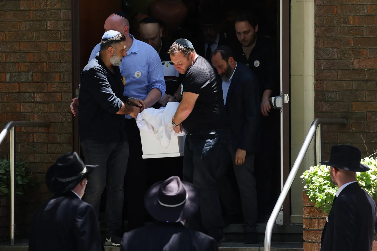 Mourners carry out the coffin of 10-year-old Matilda, who was killed in the December 14 Bondi Beach shooting attack, after the funeral service in Sydney on December 18, 2025. The attack at Bondi Beach on December 14 was one of the deadliest in Australian history. (Photo by DAVID GRAY / AFP via Getty Images