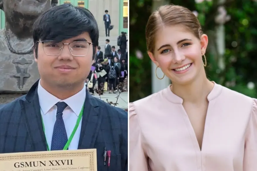 Students Mukhammad Aziz Umurzokov and Ella Cook were gunned down on the Brown campus in Providence, Rhode Island, on Dec. 13, 2025. Gofundme; Linkedin/Ella Cook