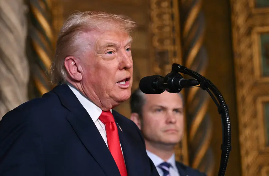 President Trump decried the photos of Clinton being released. AFP via Getty Images