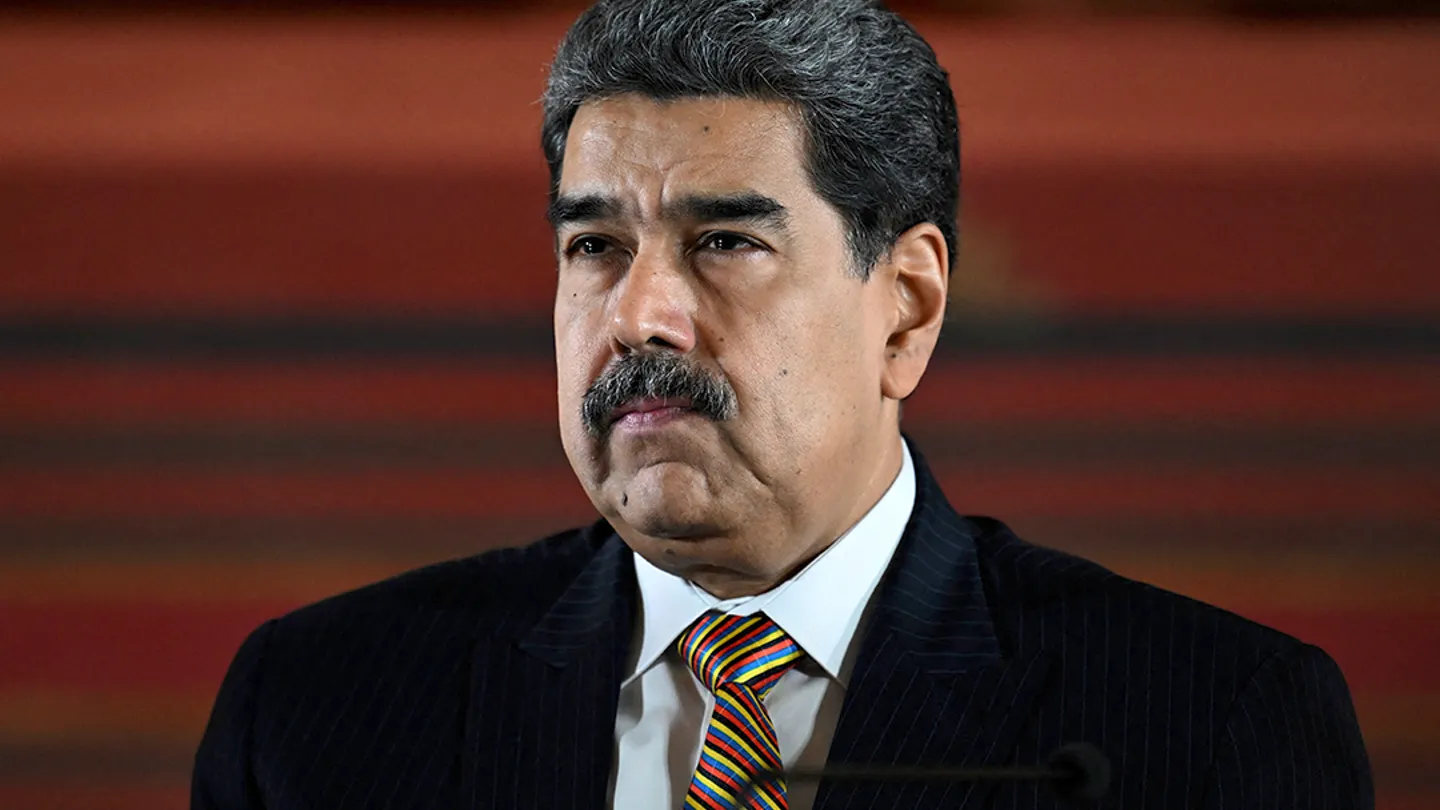 Venezuela's President Nicolas Maduro looks on during a meeting at the National Assembly in Caracas, Aug. 22, 2025. (Juan Barreto/AFP via Getty Images)