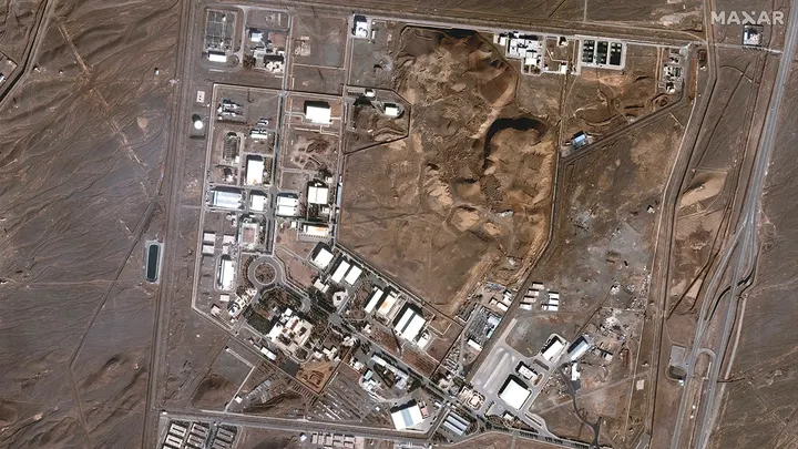 This satellite image provided by Maxar Technologies shows the Natanz nuclear site in Iran Jan. 24, 2025.  (Maxar Technologies/AP)