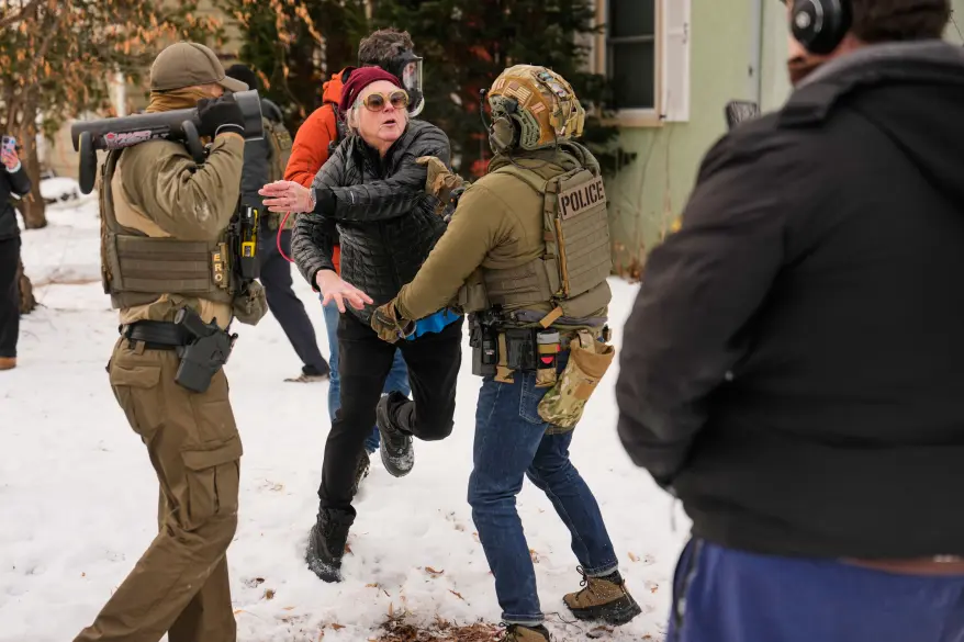 Good, like many others in her activist-heavy Minneapolis neighborhood, have gotten training or instruction from ICE Watch, neighbors said. AP