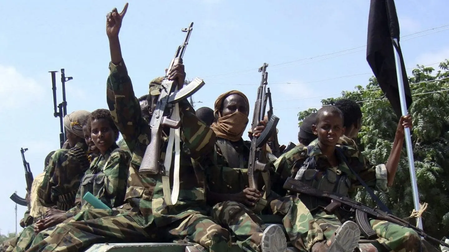 Members of al-Shabab terrorist rebel group parade through the streets of Somalia's capital Mogadishu on Jan. 1, 2010. (REUTERS/Feisal Omar)