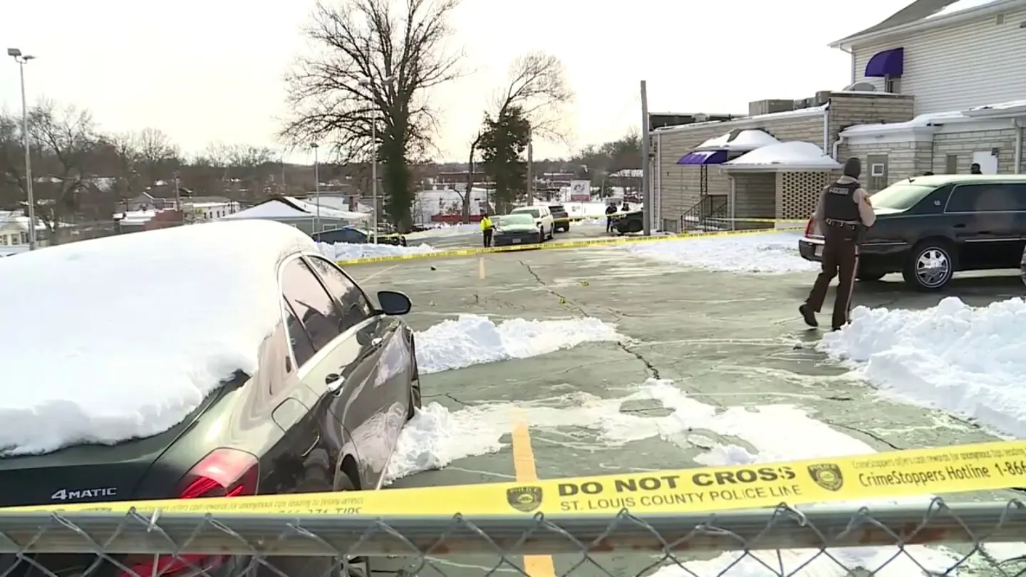 Evidence markers at the Missouri shooting (KTVI)