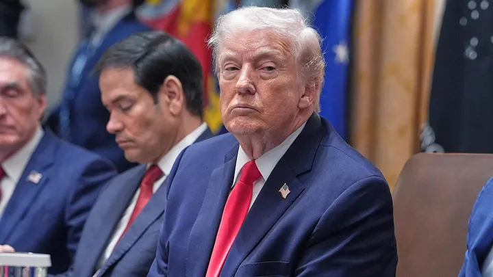 President Donald Trump listens during a cabinet meeting at the White House Jan. 29, 2026, in Washington.  (AP Photo/Evan Vucci, File)