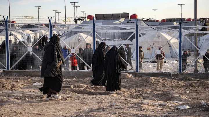 A view of Hol Camp, where families linked to the Islamic State group are being held, in Hasakah province, Syria, Jan. 21, 2026. (Izz Aldien Alqasem/Anadolu via Getty Images)