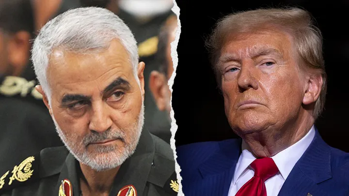 In 2020, the Pentagon said President Donald Trump ordered the U.S. military strike that killed Iranian Gen. Qassem Soleimani, left, in Iraq. (Getty Images)
