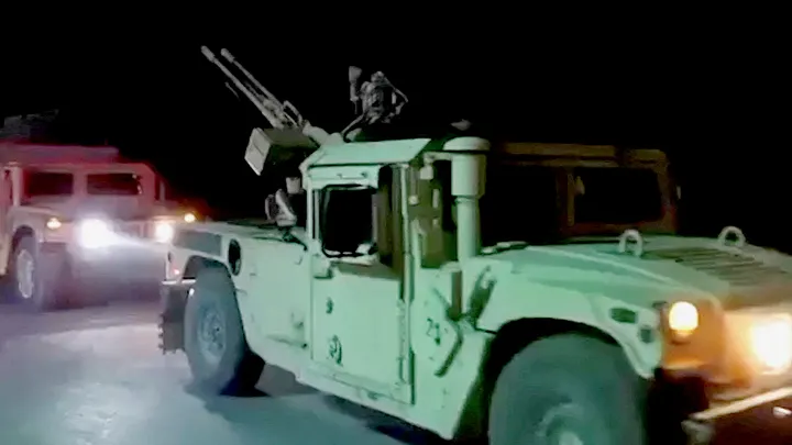 Afghan Taliban fighters patrol near the Afghanistan-Pakistan border in Spin Boldak, Kandahar Province, after exchanges of fire between Pakistani and Afghan forces. (Reuters/Stringer/File Photo)