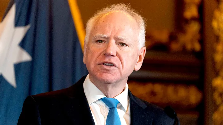Democratic Minnesota Governor Tim Walz speaks to reporters after he announced that he would not seek reelection, at the Minnesota State Capitol in St. Paul, Minnesota, U.S. January 5, 2026. (Reuters/Tim Evans)