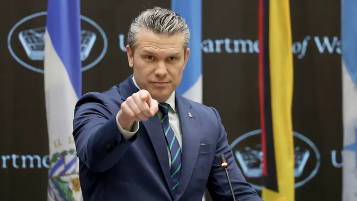 Secretary of War Pete Hegseth speaks during the inaugural Americas Counter Cartel Conference at the U.S. Southern Command Headquarters March 5, 2026, in Doral, Fla. (Joe Raedle/Getty Images)