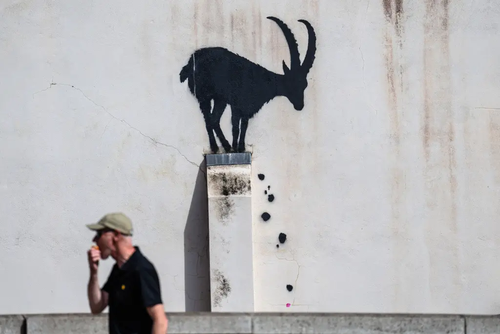 Another Banksy artwork in London. Getty Images