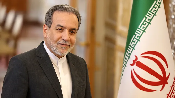 Iran's foreign minister, Abbas Araghchi, waits for the arrival of his Qatari counterpart before their meeting in Tehran on Aug. 26, 2024. (Atta Kenare/AFP via Getty Images)