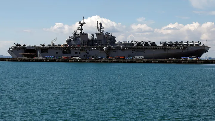 The USS Tripoli is headed to the Middle East. (Edgar Su/Reuters)