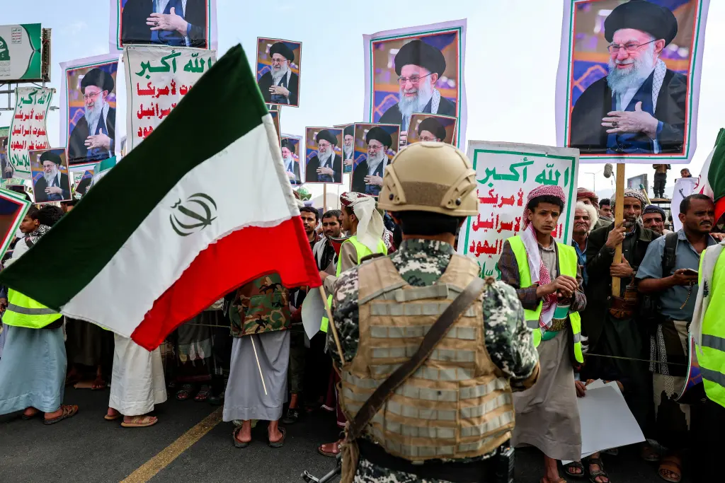 The Houthis have repeatedly showed their support for Iran, which backs the terrorist group. REUTERS