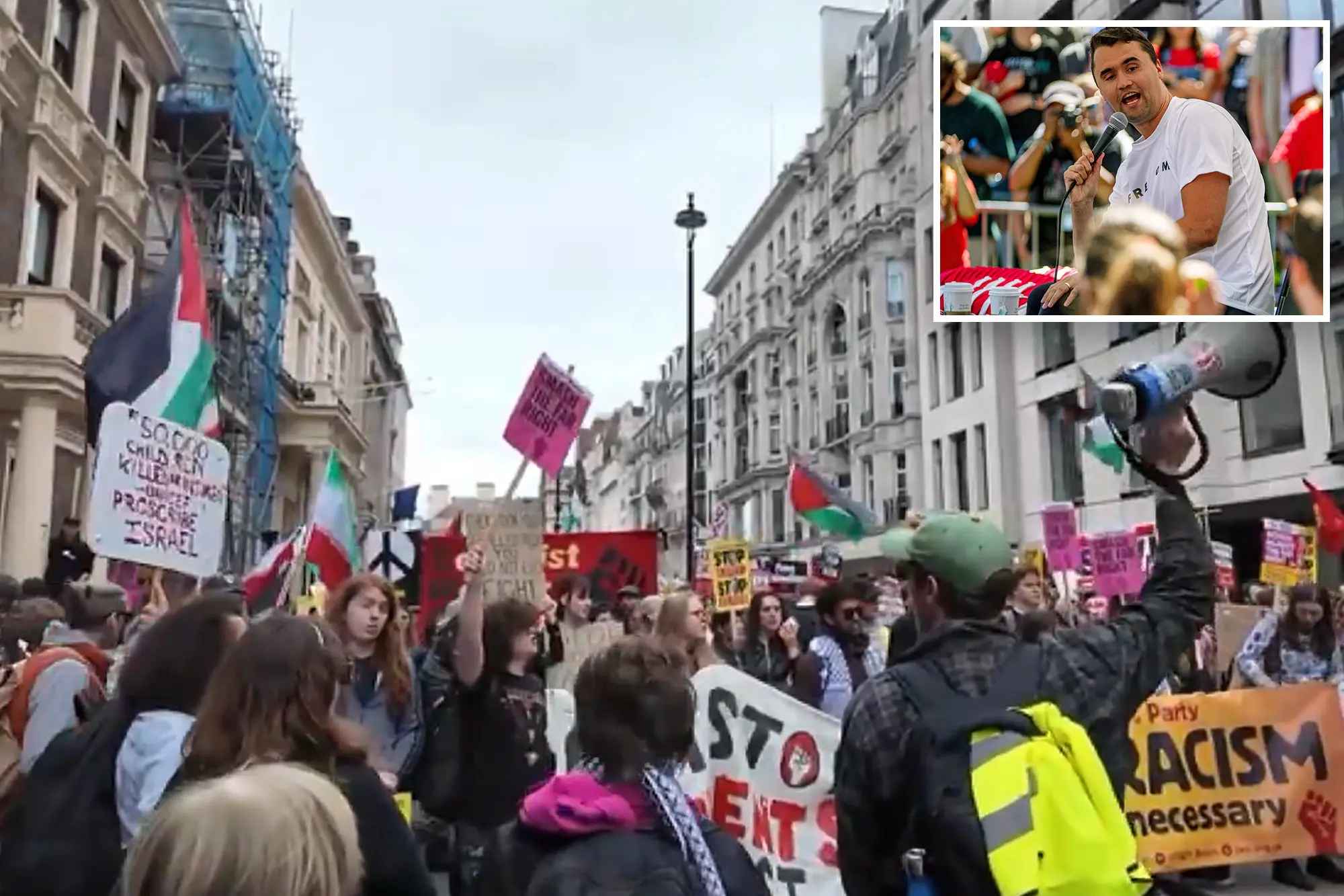 Vile ‘Shoot Him Like Charlie Kirk’ Chant Erupts During Massive London Protests