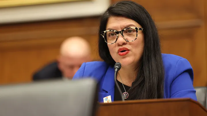 Rep. Rashida Tlaib, a Democrat from Michigan, attempted to bar U.S. forces from joining Israel's war in Lebanon. (Tierney L. Cross/Bloomberg)