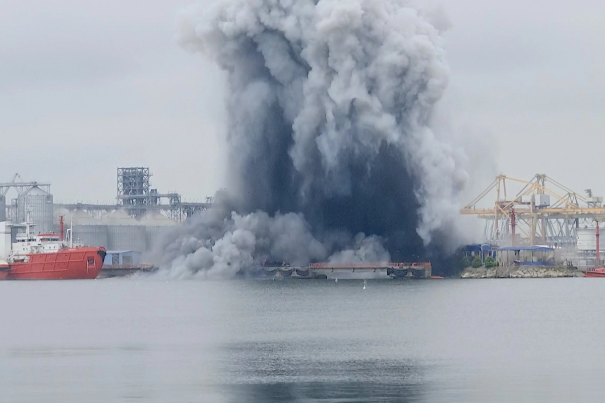 Ukrainian Drone Explodes in Romanian Port After Kyiv Blames Russian Jamming