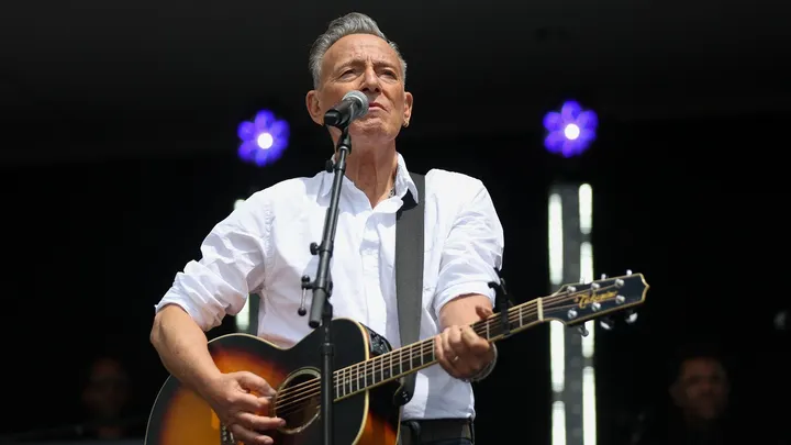 Musician Bruce Springsteen performs during the opening of the Obama Presidential Center in the Jackson Park neighborhood of Chicago, Illinois, on June 18, 2026. (Talia Sprague/Bloomberg)