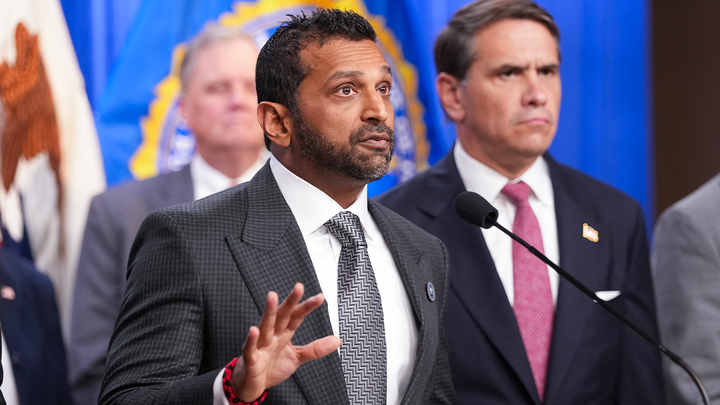 FBI Director Kash Patel speaks during a press conference announcing annual healthcare fraud takedown results on June 23, 2026. (Ken Cedeno/AFP via Getty Images)
