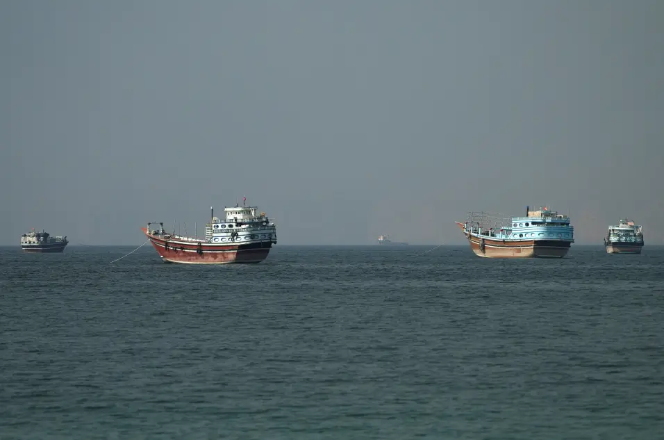 Vessels at the Strait of Hormuz, as seen from Musandam, Oman, June 26, 2026. REUTERS