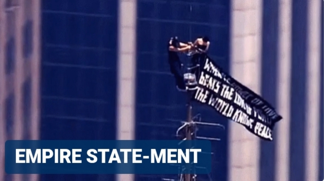Daredevils Scale Empire State Building, Unfurl Banner as City Struggles with Basic Law and Order